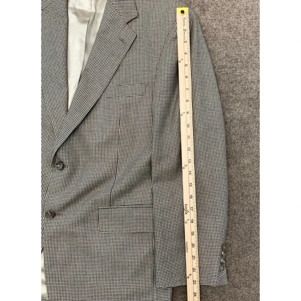 Brooks Brothers Blazer Mens 40S Silk Wool Houndstooth Tweed Jacket Sportcoat
